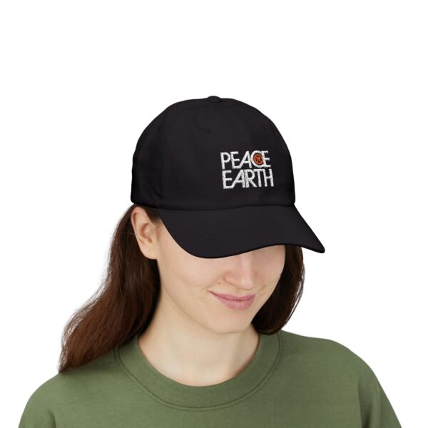 Peace On Earth Embroidered Hat : Classic Low Profile Cap, Relaxed Fit Dad Hat - Image 5